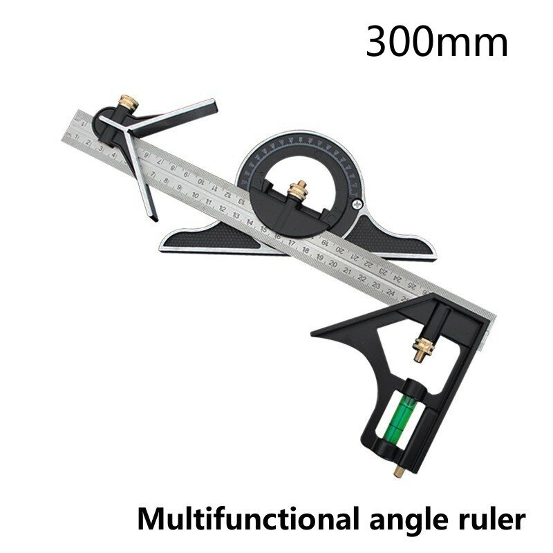 Multifunctional Angle Ruler Combination Square Stainless Steel Combo Square Carpentry Tools Carpenter Square Metal Ruler #40