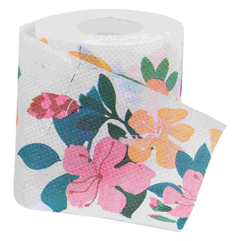 Rouleau de papier hygiénique imprimé pour la maison, fournitures de serviettes, impression de pâte de bois vierge