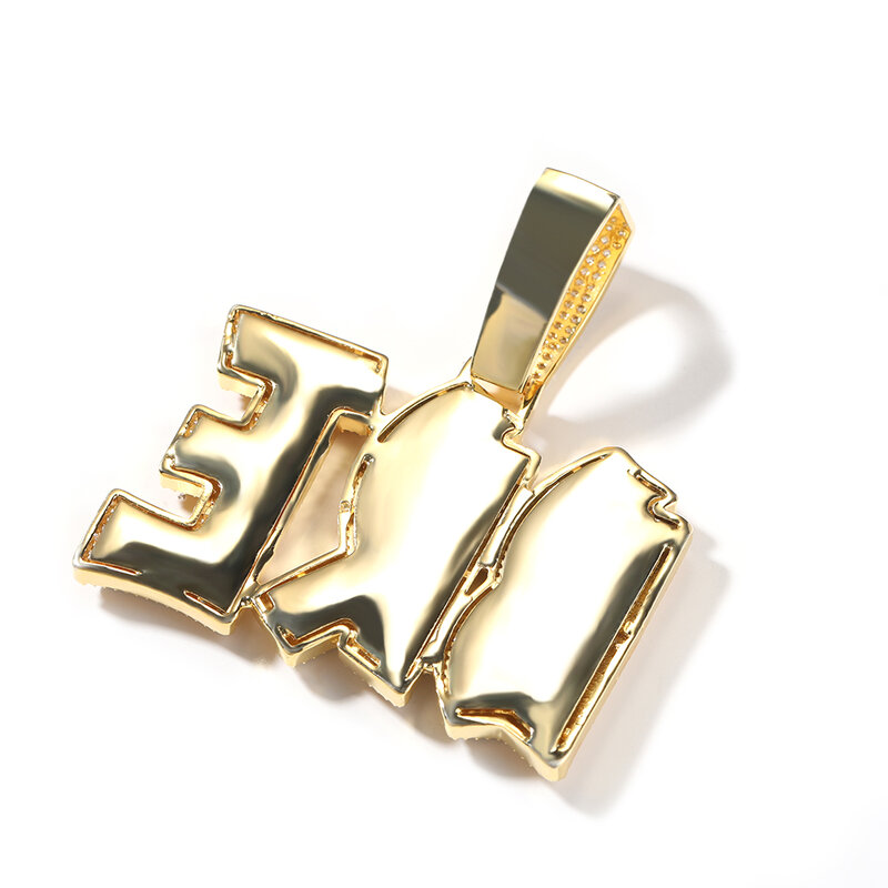 UWIN dwukolorowy spersonalizowany wisiorek z imieniem dla kobiet oblodzony CZ Pave ustawienie spersonalizowany zawieszka w kształcie litery naszyjnik moda biżuteria