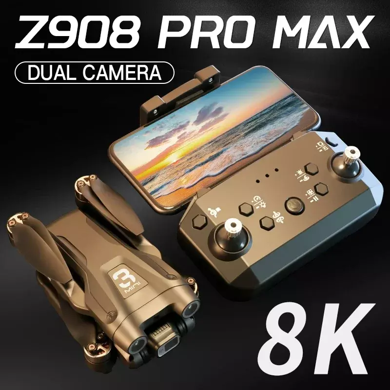 Z908 Pro MAX Drone Professional Mini Dron WIFI Optical Flow Localization 3sided Obstacle Avoidance 150° Remote Control UAV