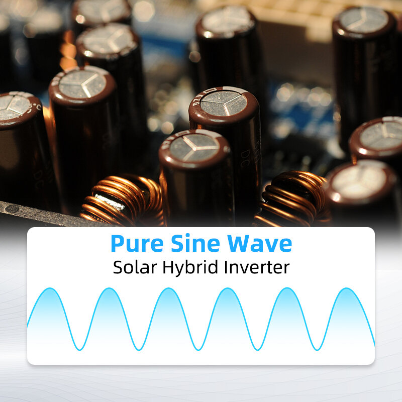MPPT Pure Sine Wave 3000W Hybrid Solar Inverter 80A Solar Charge Controller 24V 220V 50Hz/60Hz Off Grid Inverter With Wifi Mode