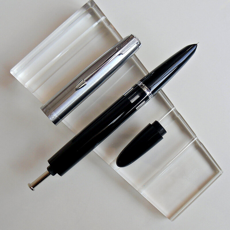 Ручка перьевая Yongshen 601 с вакуумным наполнением, Канцтовары для письма, офисные и школьные чернильные ручки с видимым окном, в подарочной коробке