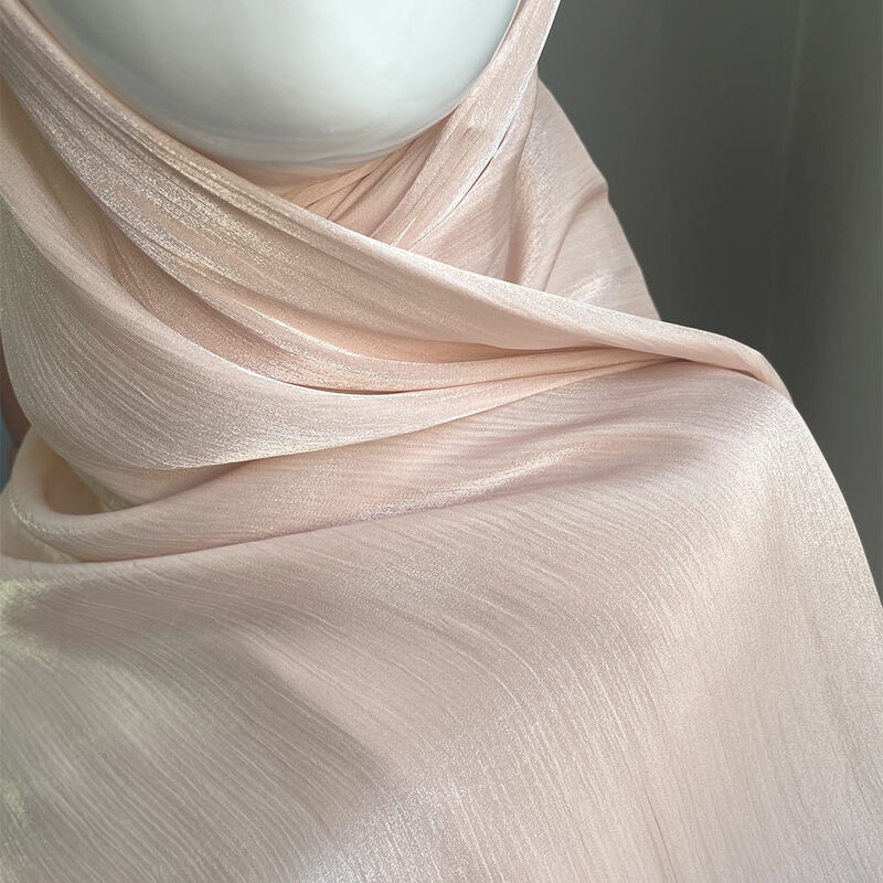 Шиммер шелковая шаль роскошные шарфы мусульманская мода хиджаб ранняя головная повязка для мусульманских женщин головная повязка мусульманская женская вуаль