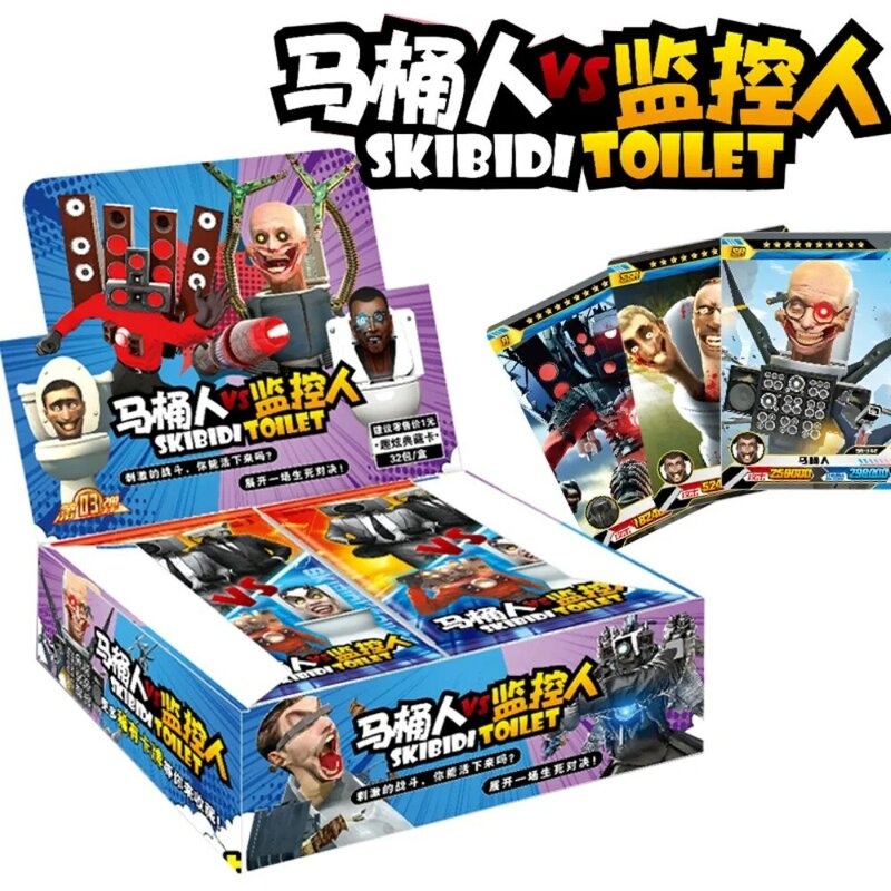 Skibidi-Toilet Coleção Cartões para Crianças, Electric Saw Man, Áudio Mantelevision Pessoa, Limited Game, Kids Brinquedos