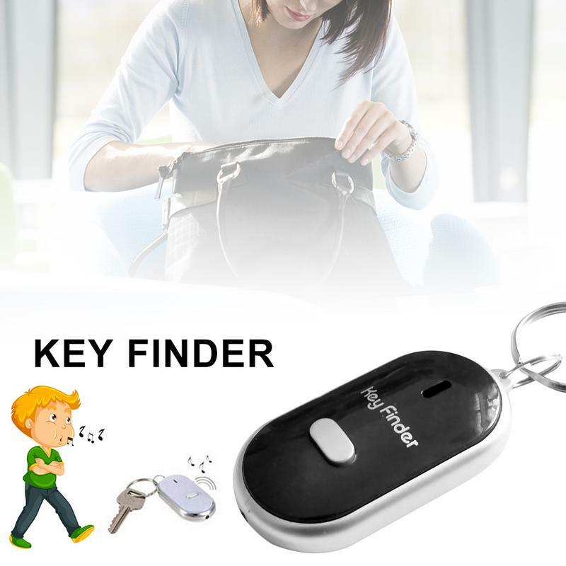 Wireless Mini Keychain Anti-Verloren Whistle Sound Control Locator Fern Alarm Tracker Tracking Gerät Mit LED Schlüssel Kette Finder
