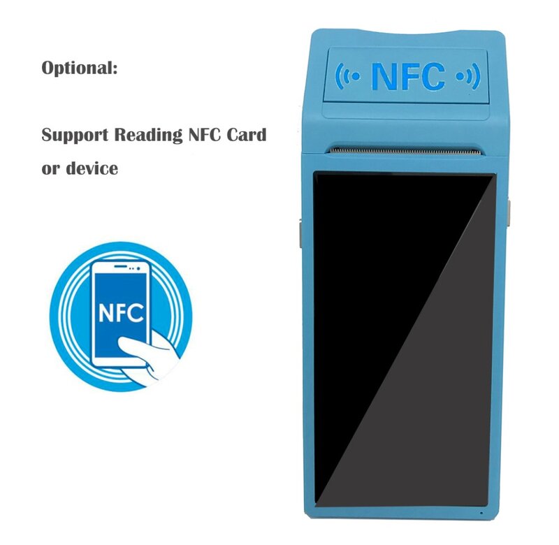 Handheld Pda Barcode Scanner, equipamento Dente Azul, tudo em um, Android Touch Screen, máquina Pos