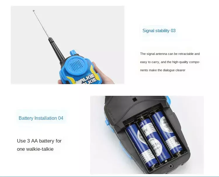 Para 50M walkie-talkie Mini przenośna ręczna dwukierunkowa zabawka radiowa dla dzieci dzieci na zewnątrz Interphone zabawka dla dzieci prezenty