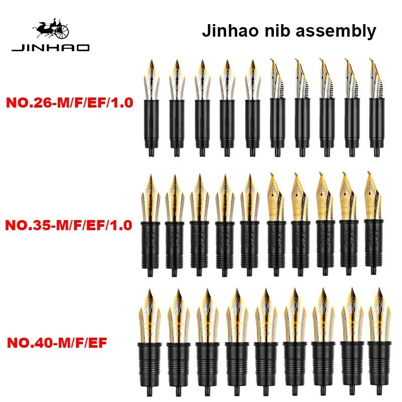 Jinhao-pluma estilográfica de 1/3 piezas, plumín EF/F/M para 9019/X159/82/82 mini/100/9056/9036/9016 Series, suministros de oficina escolar estacionaria