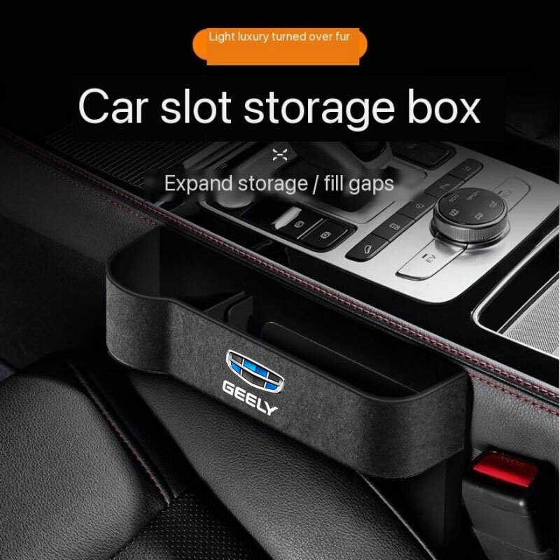 Car Seat Crevice Gaps Storage Box Seat Organizer Gap Slit Filler Holder For Geely Atlas Coolray Emgrand EC7 EC8 Auto Accessories