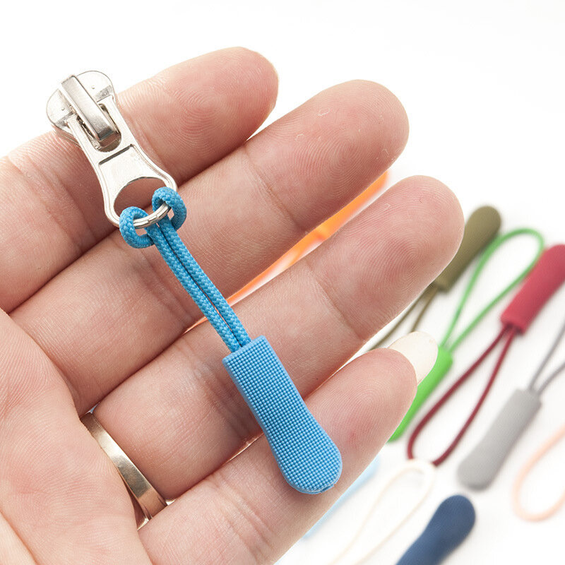 New 10pcs Zipper Pull Puller End Fit Rope Tag Replacement Clip Broken Buckle Fixer Zip Cord Tab Travel Bag Suitcase Tent