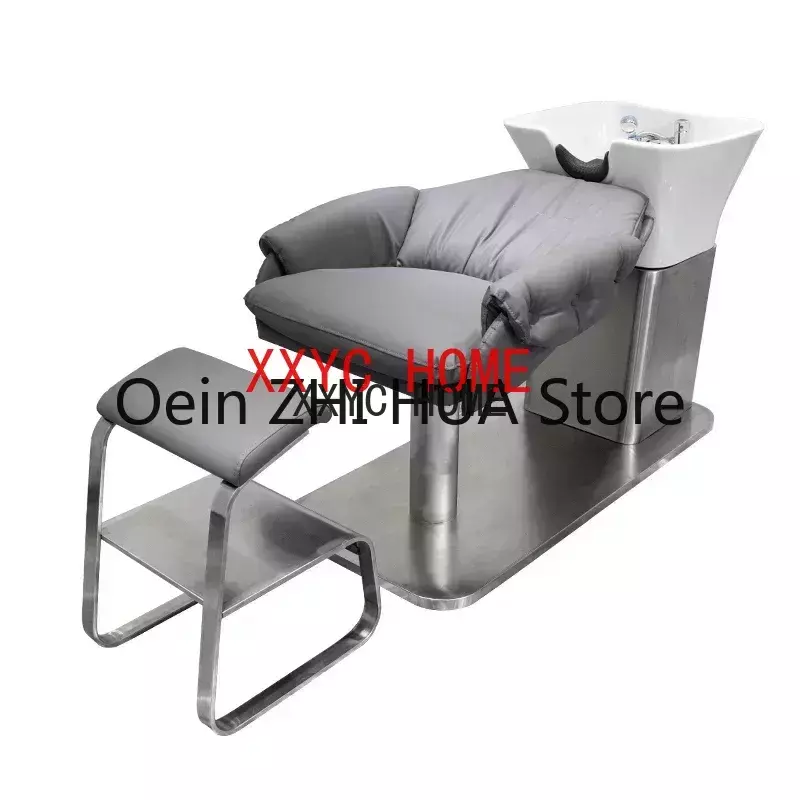 Cadeira ergonômica para cabeleireiro, cadeiras de champô para lavagem de cabelo, beleza e salão de beleza, móveis para barbearia, QF50SC