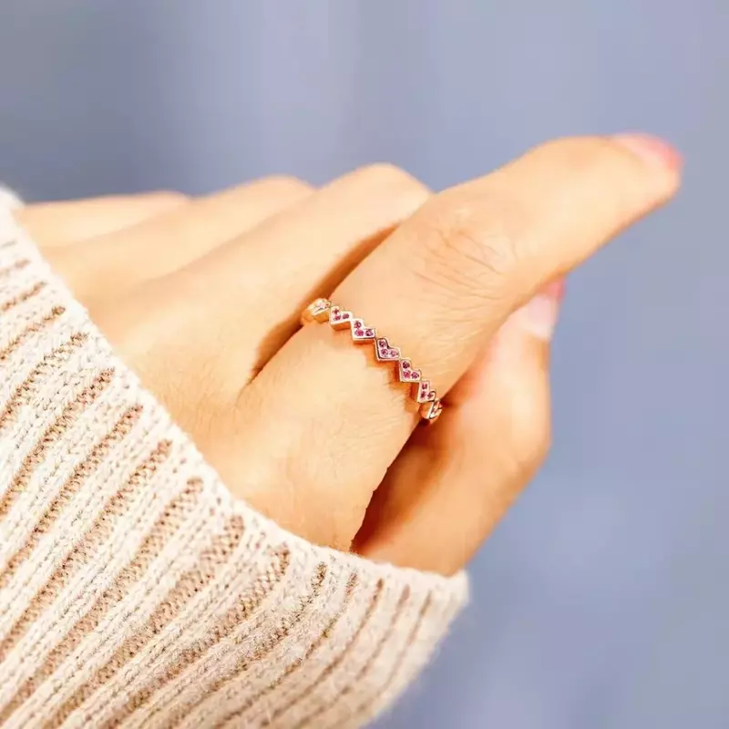 แหวนหัวใจเพทายสีชมพูเงินแท้ของ monkton ของ925แท้สำหรับผู้หญิงแหวนรักสุดหรูเครื่องประดับงานหมั้นของขวัญวันวาเลนไทน์