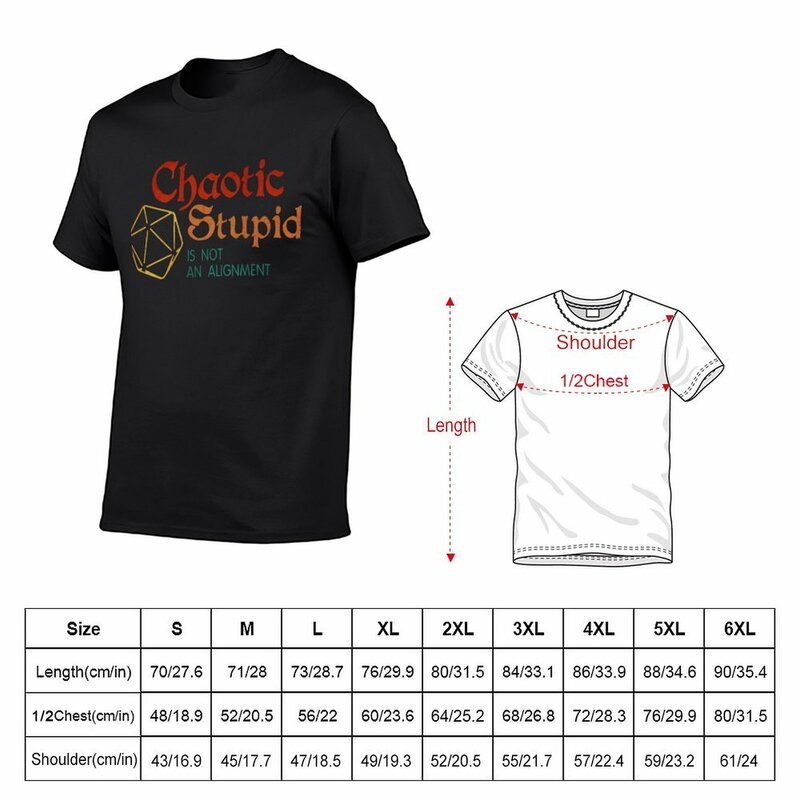 Chaotic Stupid Is not an alignment T-Shirt plus sizes quick drying funnys new edition mens graphic t-shirts big and tall