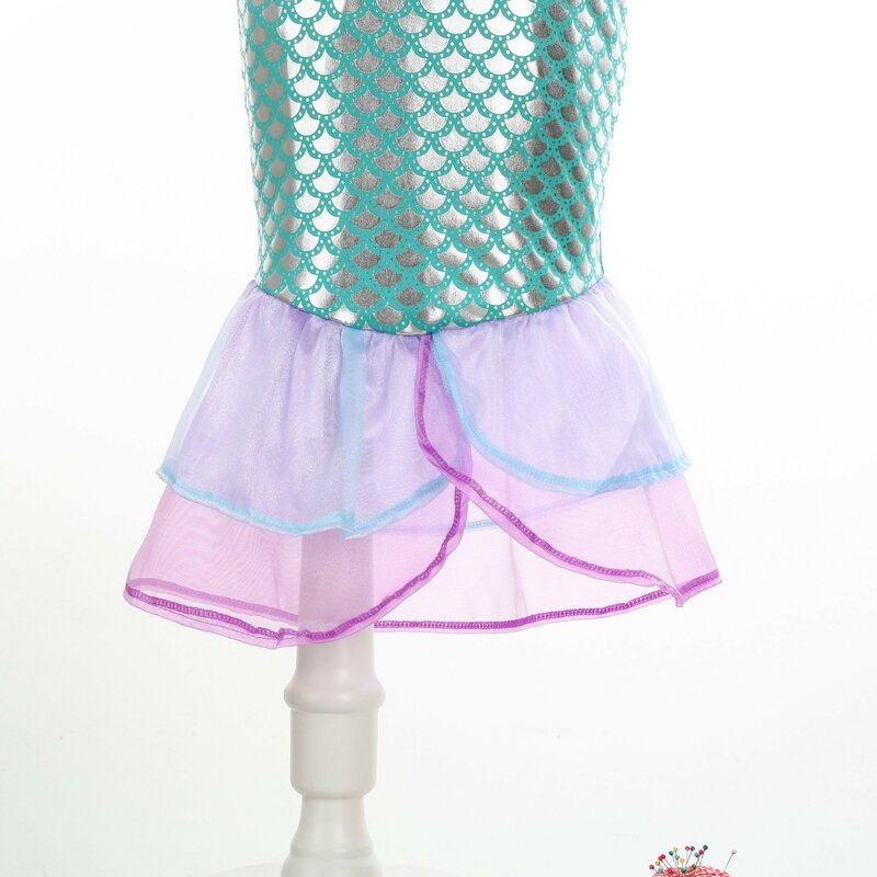 Disney kleine Meerjungfrau Ariel Prinzessin Kostüm Kinder lila Kleid für Mädchen Cosplay Kinder Karneval Geburtstags feier Meerjungfrau Kleid