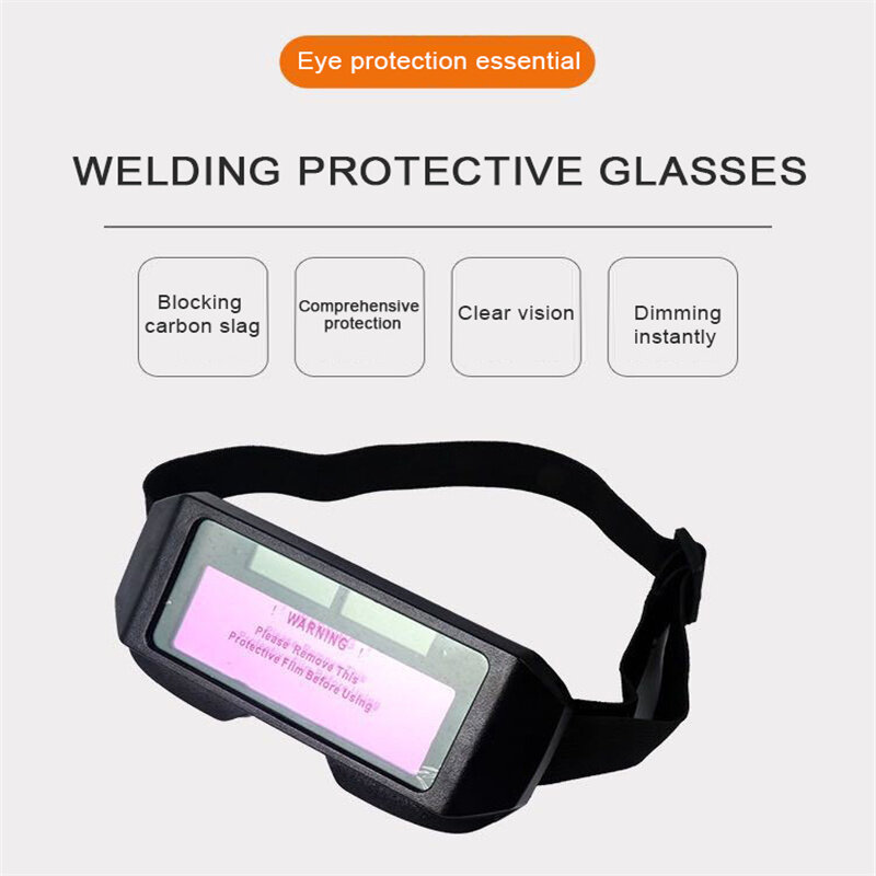 자동 디밍 용접 안경 조명 변경 용접 마스크 안경 액세서리, 자동 밝기 조절, 눈 가리개, 고글
