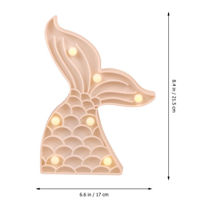 Led Nachtlampje Plastic Mermaid Tail Modus Decoratie Met 7 Led Verlichting Lamp Onafhankelijke Ophanging Mooie