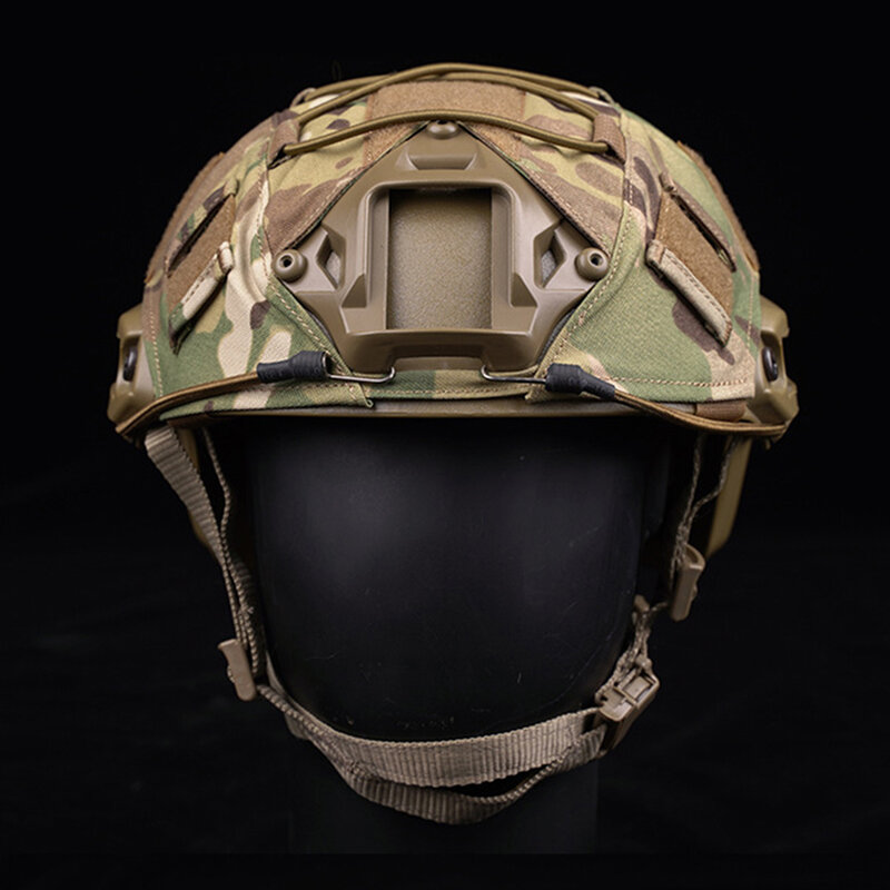 Tactical Helmet Cover Size M/L Camo Helmet Cover with Hoop and Loop Airsoft Paintball Helmet Cover for Fast Helmet