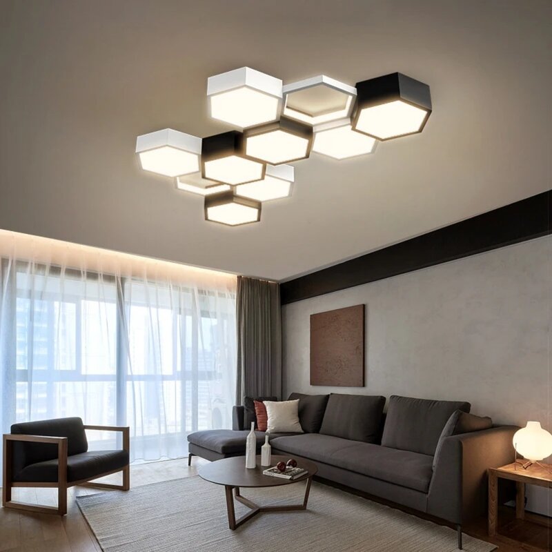 Plafoniere a triangolo ultrasottile lampade per soggiorno camera da letto LED Lustres Sala Home LED lampadario a soffitto