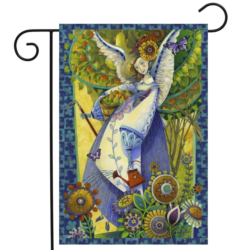 Drapeaux de paix en polyester double face, ailes d'ange, sensation de jardin chrétien, extérieur, pelouse, fête, maison, sensation, décorations de cour