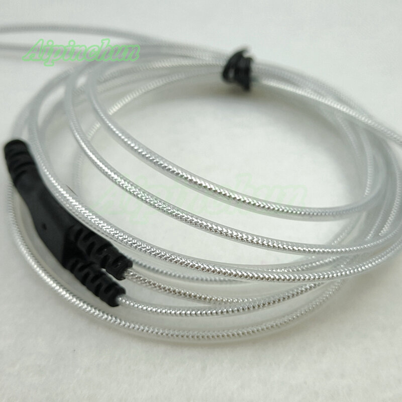 Aipinchun 3,5mm 3-polig Linie Typ Jack DIY Kopfhörer Audio Kabel Kopfhörer Reparatur Ersatz Drahtseil Silber Farbe