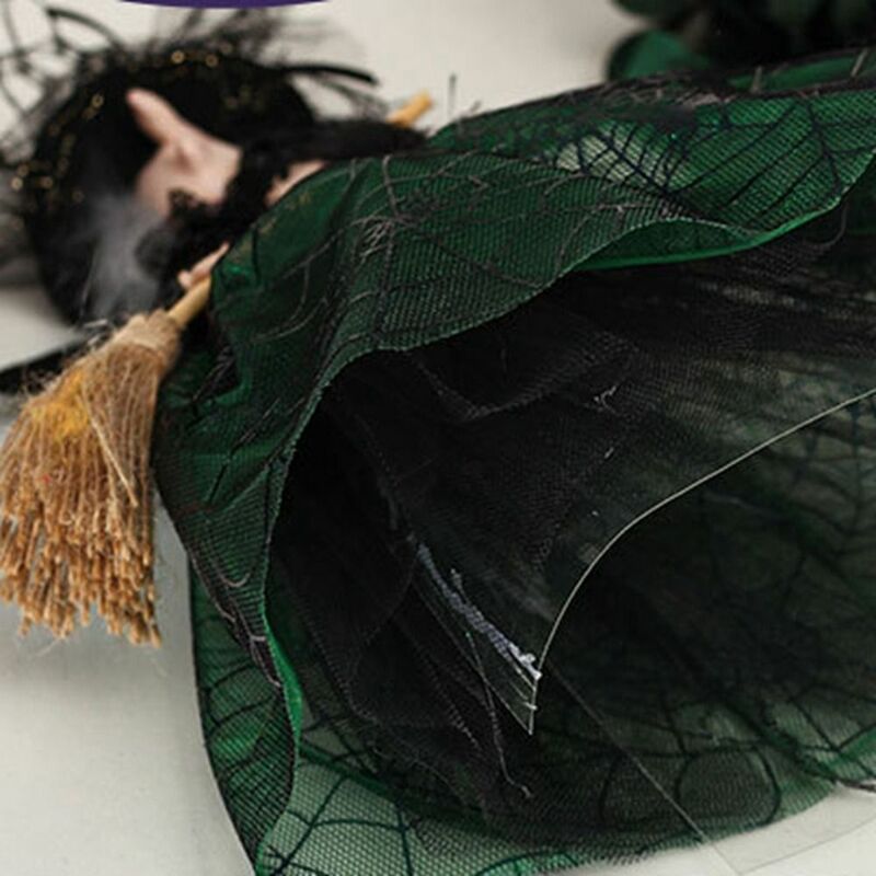 Bambola di strega di Halloween di alta qualità divertente strega nera casa stregata bambola di seta spaventosa decorazioni di Halloween
