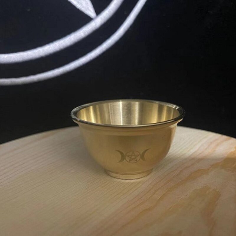 Mini bol d'offrande en cuivre pour la méditation, bol d'encens Wicca Katori, durable, idéal pour une utilisation rituelle d'autel, facile à nettoyer