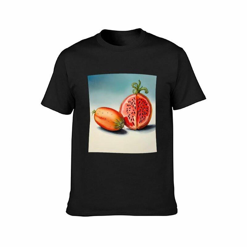 Арбуз Акварельная художественная футболка тяжелые Аниме Мужская Тренировочная рубашка