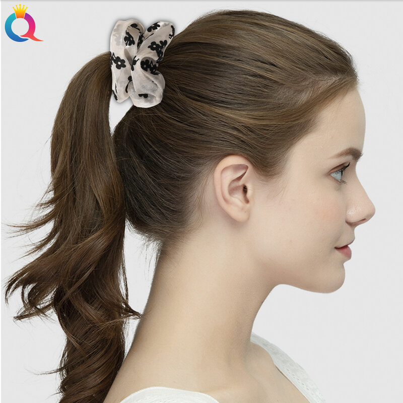 Mädchen Vintage glänzende Seide glatte Dickdarm Haars ch laufe Flock stoff weichen und eleganten Stirnband Accessoires für Frauen