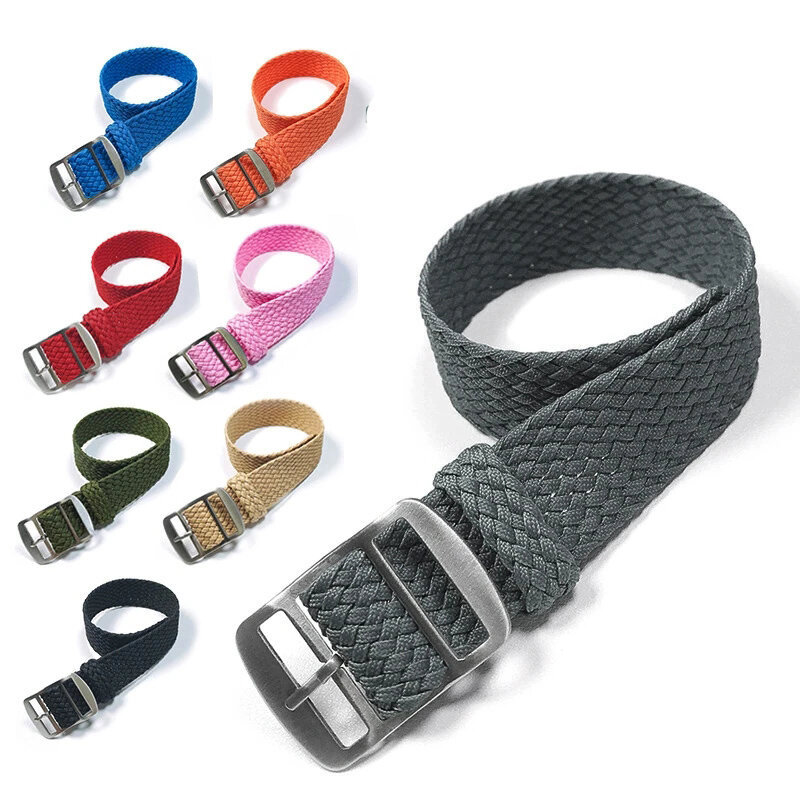 Bracciale in tessuto intrecciato per cinturino di ricambio per cinturino in Perlon 14mm 16mm 18mm 20mm 22mm cinturino in Nylon