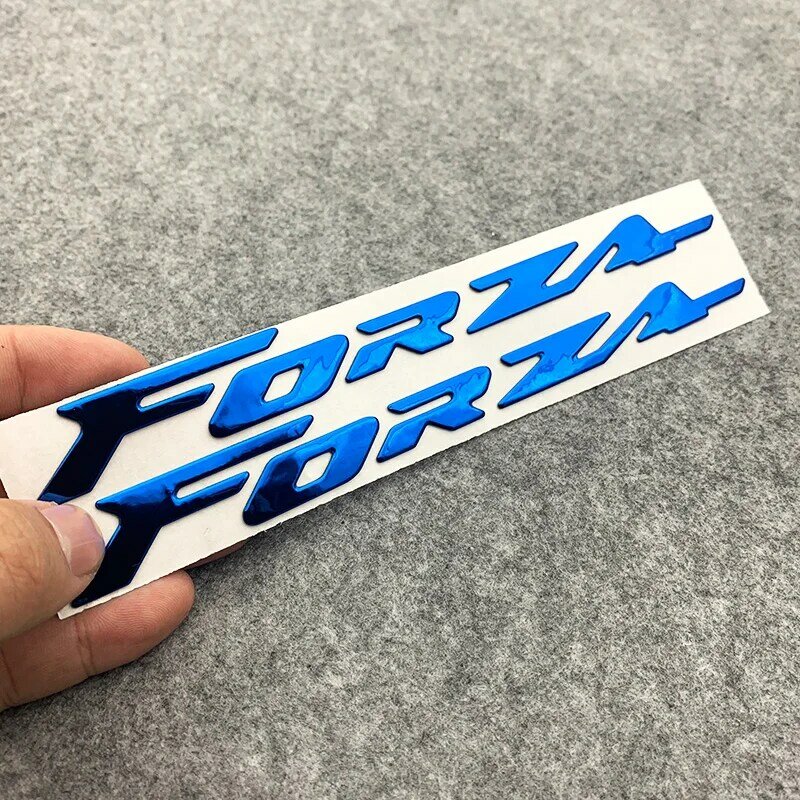 FORZA 3D Motorcycle Accessories LOGO Badge Chrome Soft Plastic Sticker Decals For HONDA FORZA 125 150 250 300 350 750