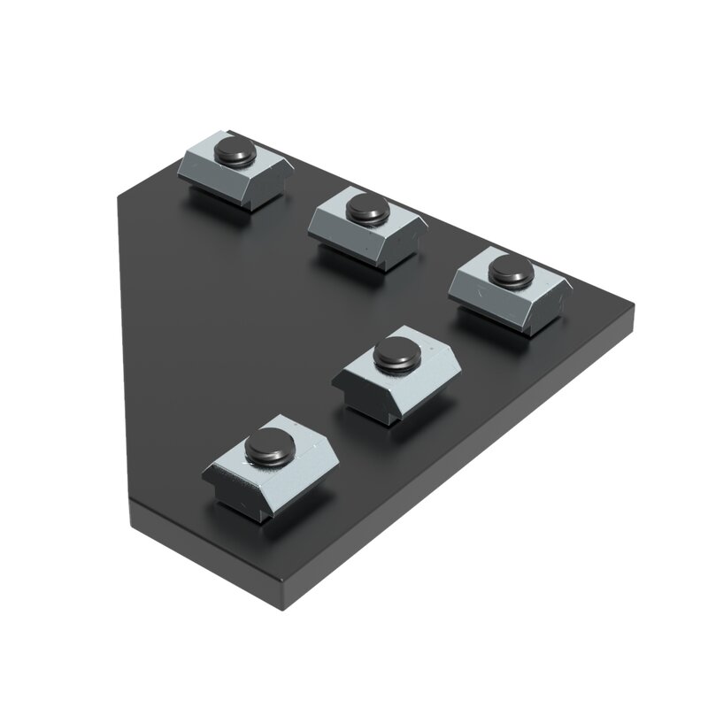Openbuilds-Placa de junta de 90 grados, 5 agujeros, soporte de ángulo de esquina, tira de conexión para perfil de aluminio 2020