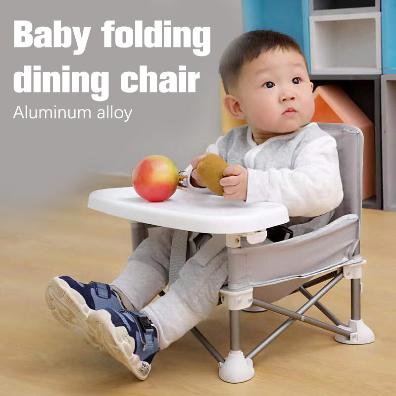 เก้าอี้ตั้งแคมป์กลางแจ้งพับได้ขนาดเล็กแบบพกพาเก้าอี้สูงสำหรับทารกเด็กวัยหัดเดิน