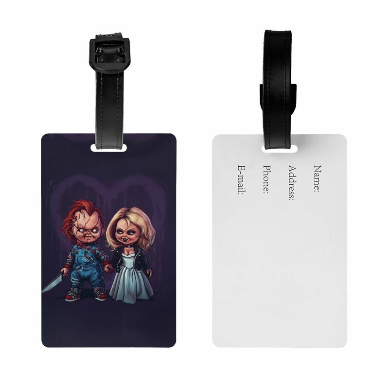 Bride Of Chucky Luggage Tag Horror Movie Childs Play Travel Bag Suitcase Privacy Cover ID Label