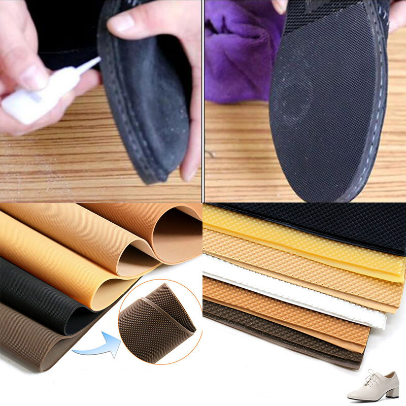 Suelas de goma antideslizantes para zapatos, almohadillas usables antideslizantes, parches de reparación de suela, pegatinas reemplazables para hombres y mujeres, Color puro