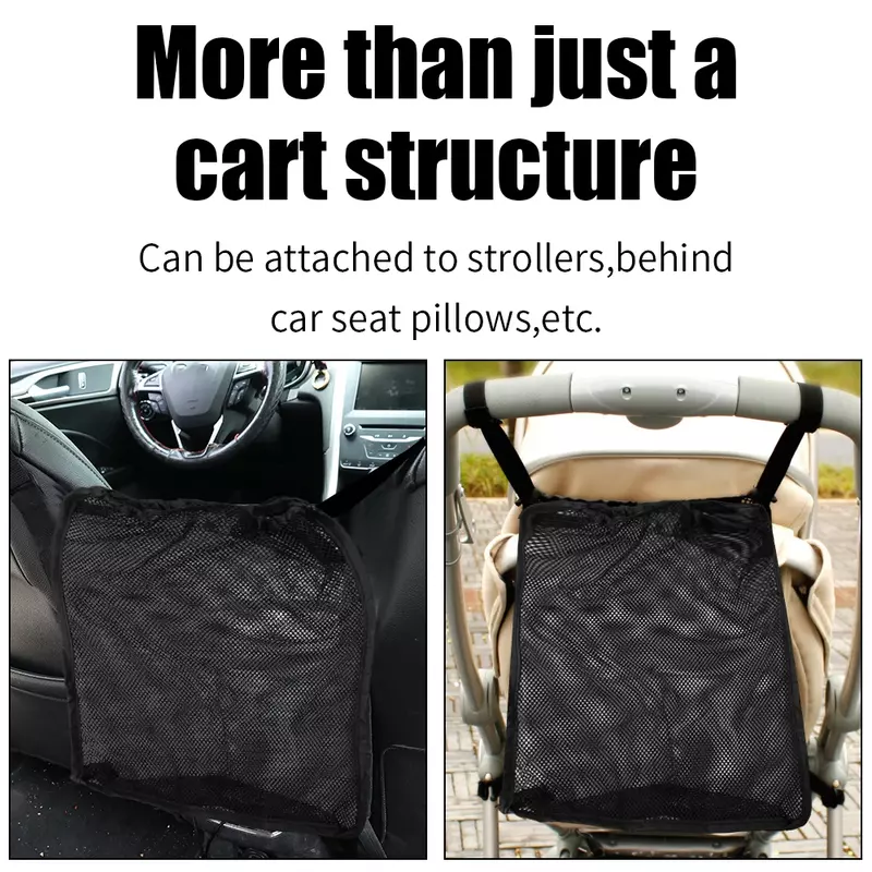 Baby Stroller Storage Hanging Bag Baby Products Stroller Storage Bag Universal Accessories Large Capacity Storage Mesh Bags