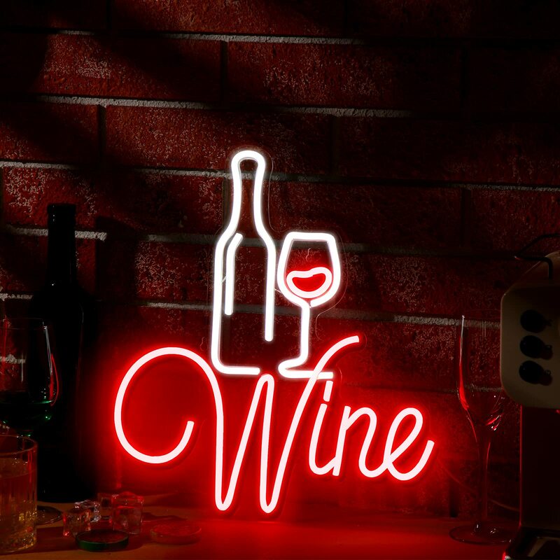 Bar Decor insegne al Neon luci con cavo USB amanti del vino regali decorazione del partito segni per la casa Bar soggiorno camera da letto Club