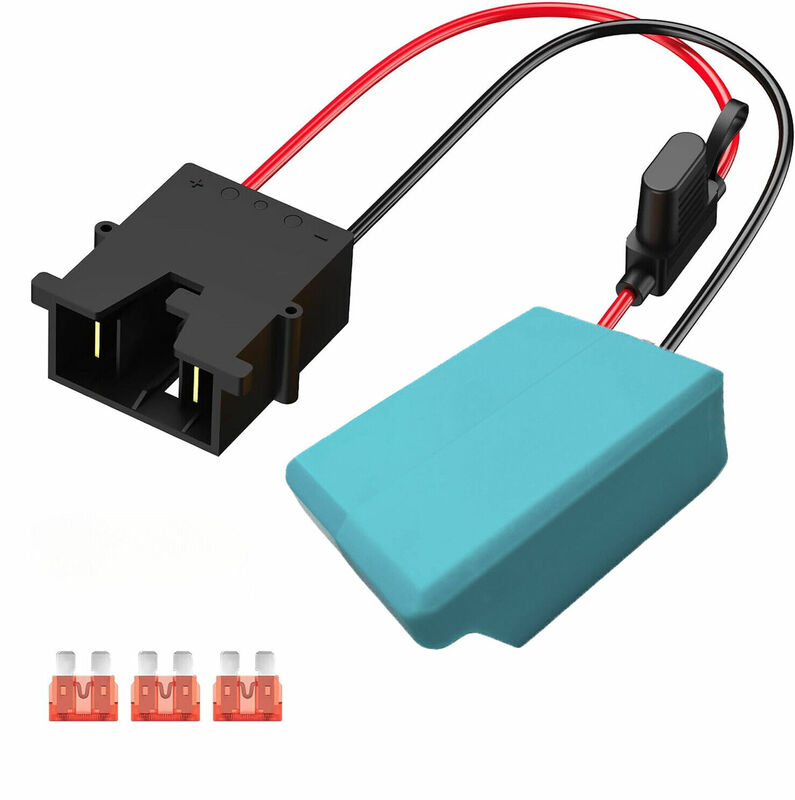 For Makita 18V Power Wheels Battery Conversion Kit with Fuse Holder and Wire Connector Compatible with Peg-Perego 12V