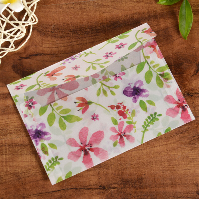50pcs/lot Special Sulfate Paper Color Printing Envelopes Small Fresh Office School Supplies And For Gifts