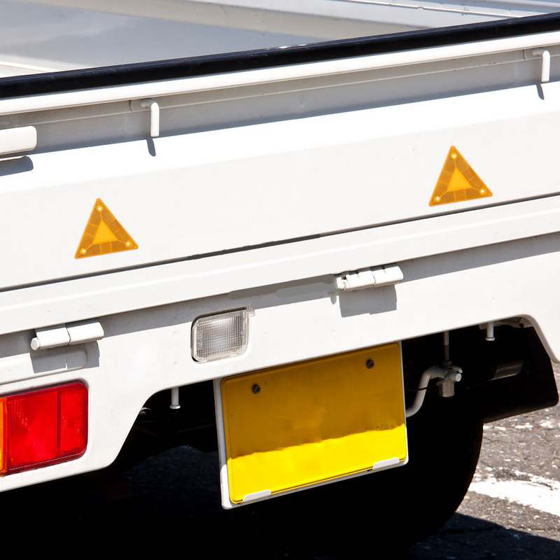 車のスロー移動サイン、トラックスローサイン、反射プラスチック、安全三角形、車の看板、8個