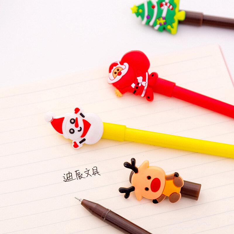 Desenhos animados série de natal caneta neutra criatividade estudante escritório assinatura bonito gel caneta papelaria kawaii material escolar