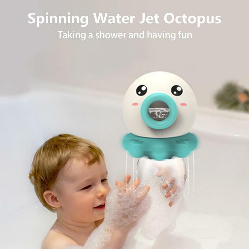 Juguete de baño de pulpo multifuncional para niños pequeños, juguete de piscina de agua pulverizada, juguete interactivo para niños