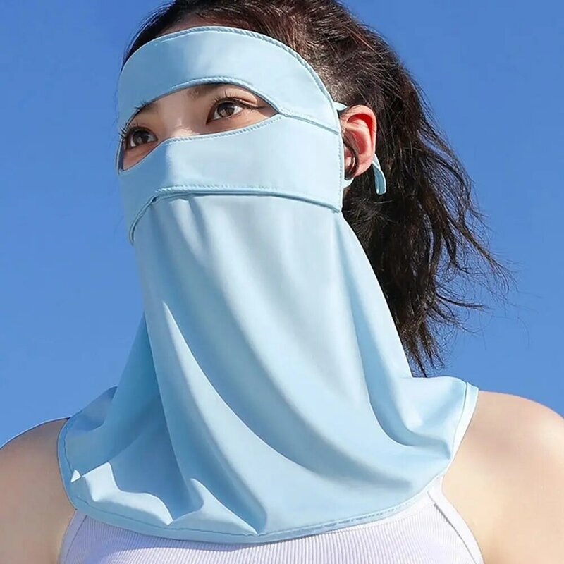 Protection Face Scarves Ice Silk Sunscreen Veil Summer Sunscreen Mask Womne Neckline Mask Face Gini Mask Men Fishing Face Mask