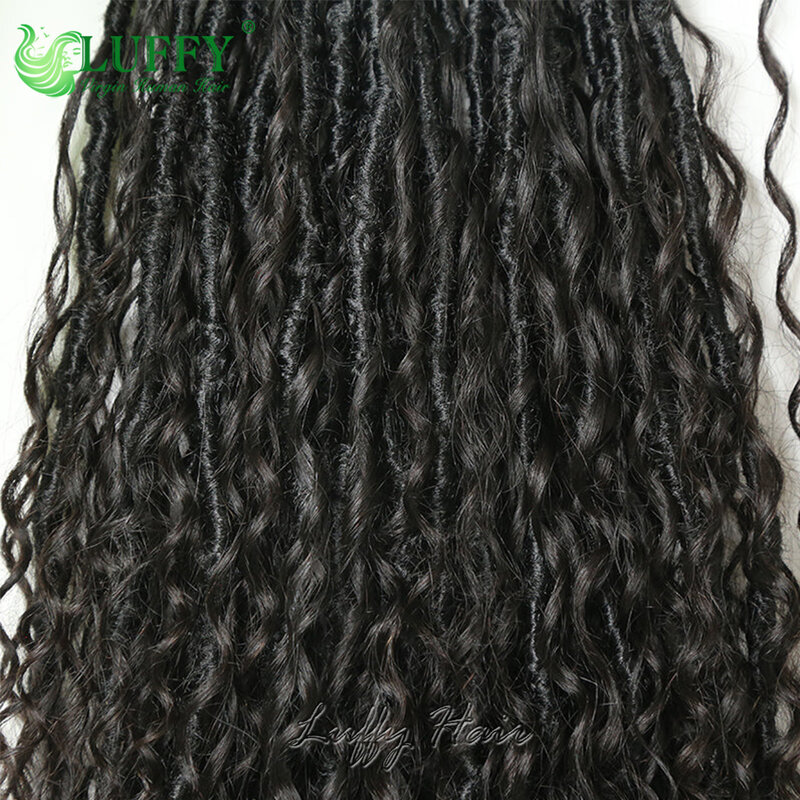 Boho Locs-Extensions de cheveux au crochet, Dreadlocks Boho, Boucles humaines avec extrémités bouclées, Cheveux humains pré-bouclés