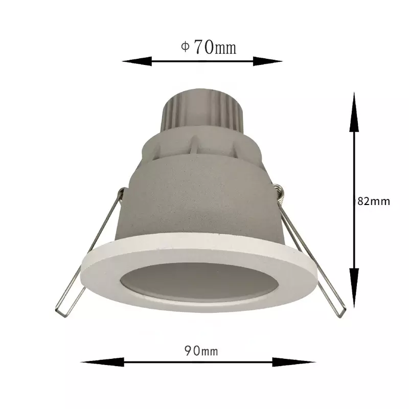 1 Head Eyeball Downlight Housing Spotlight Fitting Fitting Square Round Lighting GU10 Holder Casing Frame