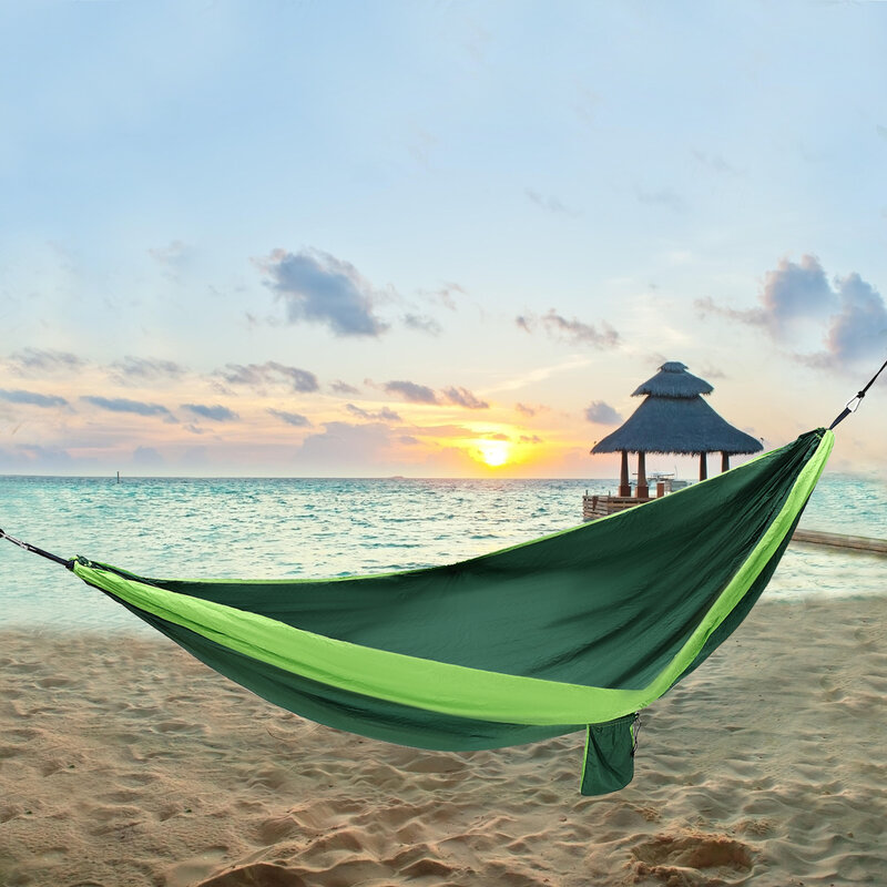 Parachute nylon camping hammock 210t, durável e portátil rede para viagens e férias