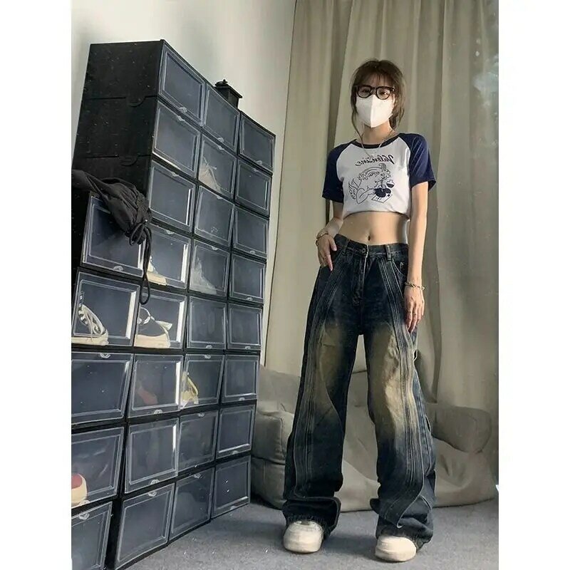 2024 Original jeans American street retro casual niche loose straight jeans men and women same style versatile casual long pants