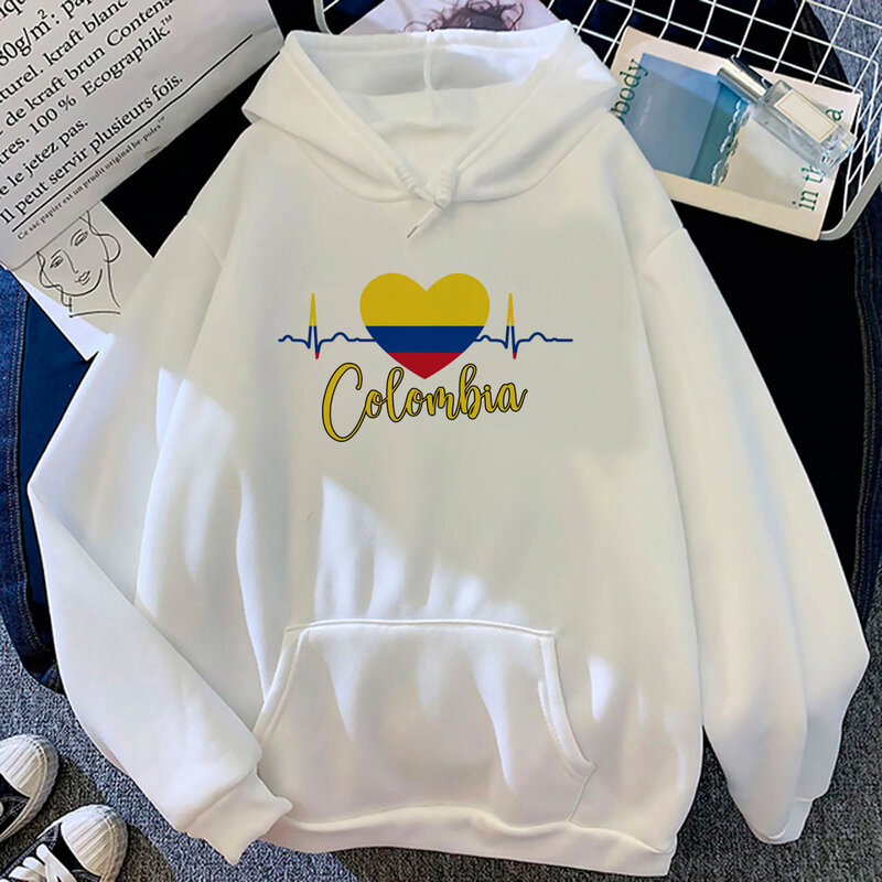 Colombia felpe con cappuccio donna anime Fleece sweat y2k graphic hoddies maglione donna felpe Kawaii