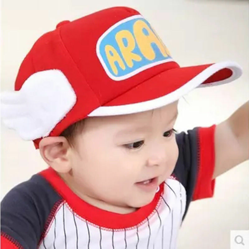 Dewasa/Anak-anak Anime Dr. Cosplay Slempang Topi Baseball Arale Topi Sayap Malaikat Warna Permen Mesh Bernapas/Topi Kanvas