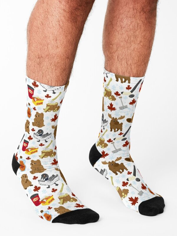 Kanada Socken Männer Socke Crossfit Socken Valentinstag Geschenk für Freund Strümpfe Mann