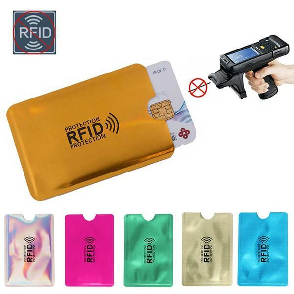 RFID 방지 지갑, 은행 카드홀더 ID 은행 카드 케이스 보호, 금속 신용카드 홀더 카드홀더